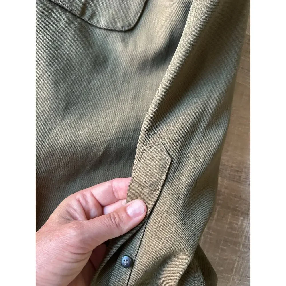 The North Face Archive Utility Safari Shirt Men’s M Olive Tactical Roll Tab